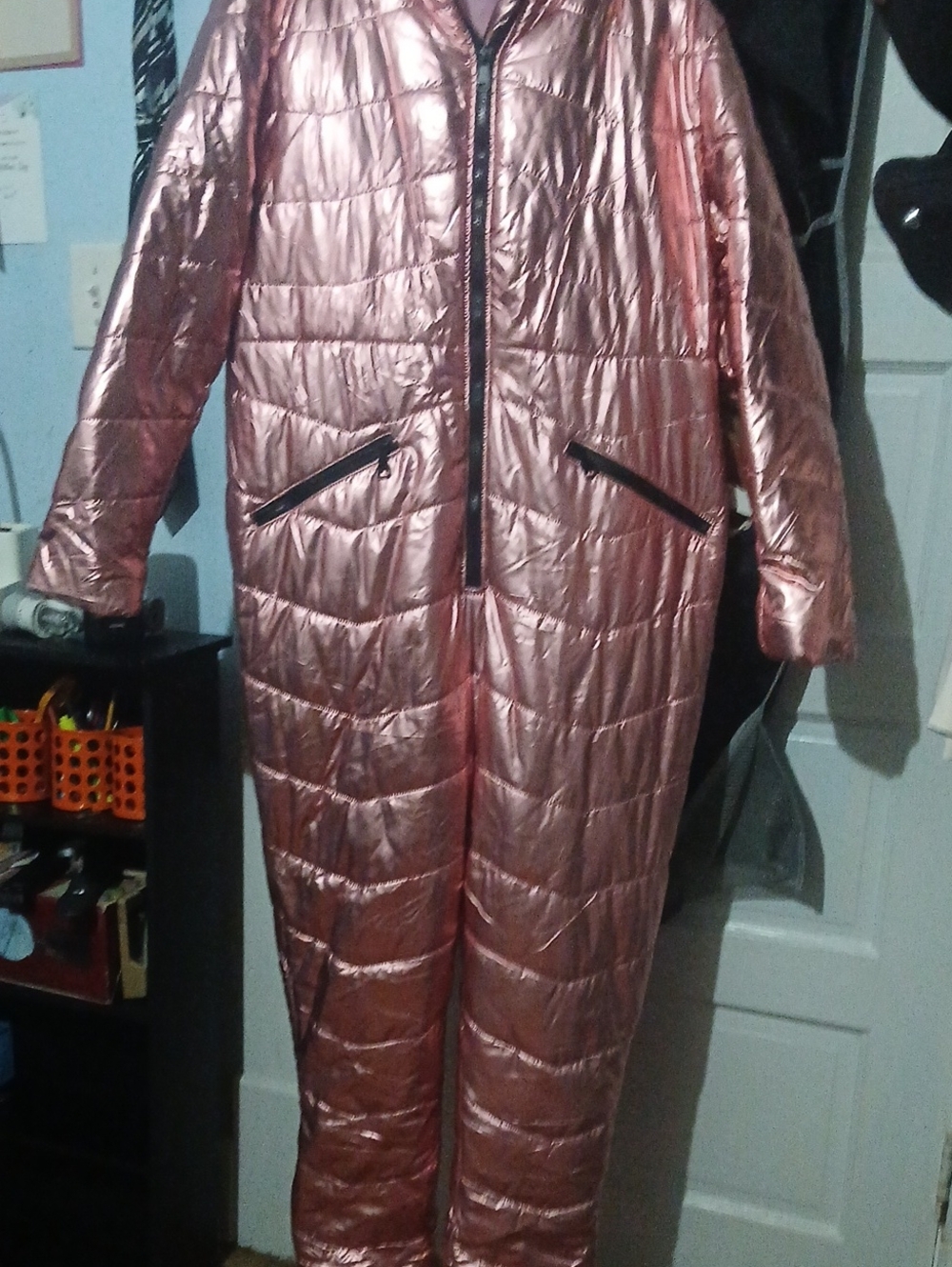 Aurgelmir Metallic Rose Quilted Long Coat - Women